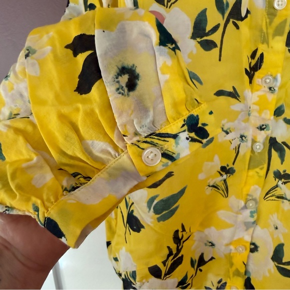 Ann Taylor Yellow Floral Top - Picture 4 of 8